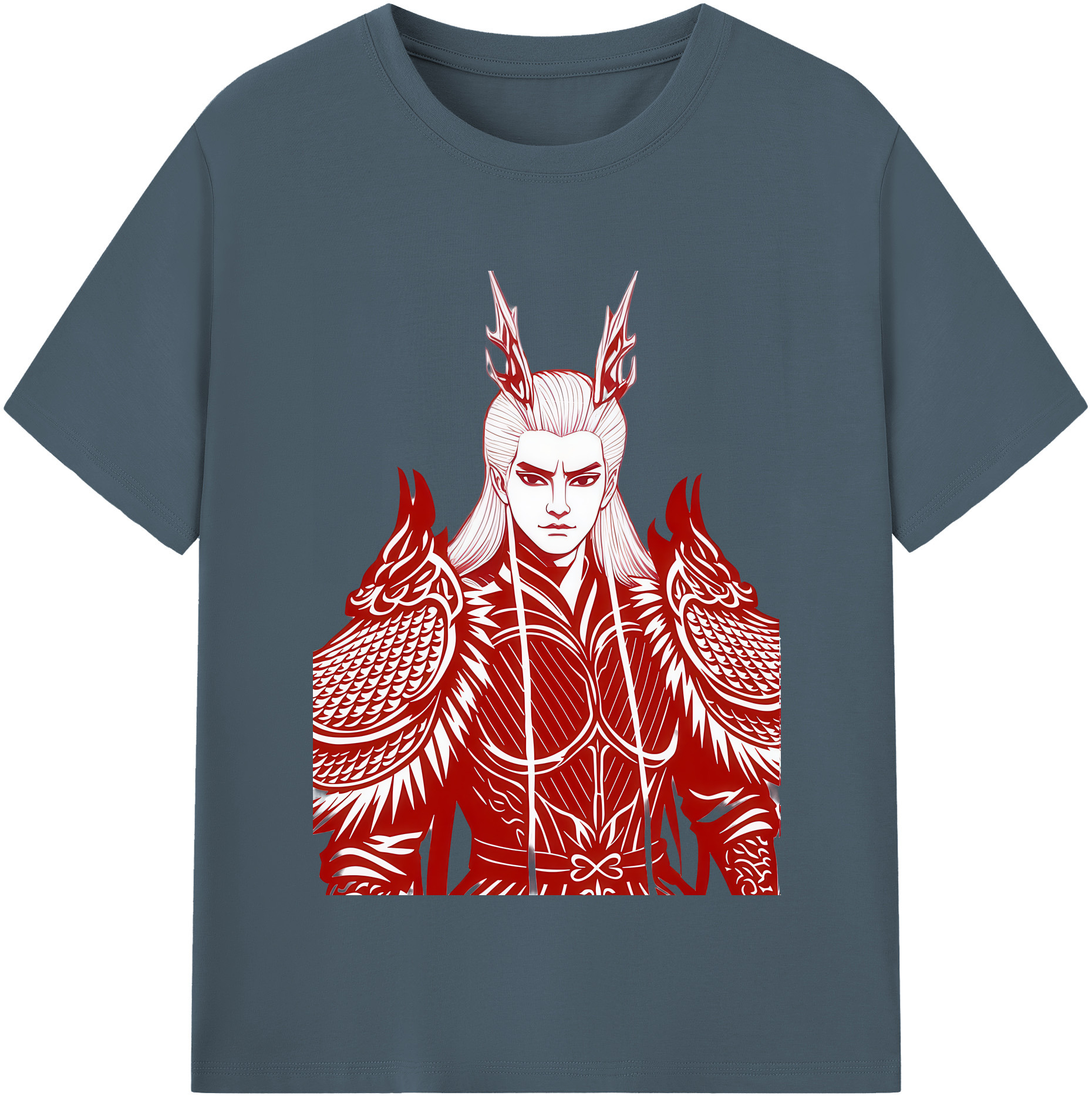 （画像用） Ne Zha 2 ナタ 魔童の大暴れ 綿100％半袖Tシャツ（フロントプリント）
